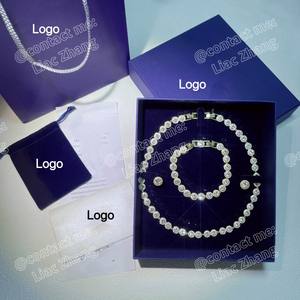 Set di Gioielli di Lusso Serie Angel con Zirconi, Include Collana, Bracciale e <span class=keywords><strong>Orecchini</strong></span> con Scatola, Adatto per Tutti i Tipi di Occasioni - Product Image 3