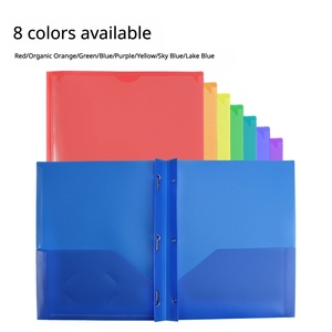 Carpeta de Archivo A4 de 2 Anillas de PP con Bolsillos Interiores, Organizador de Documentos de Plástico Colorido para Oficina, Escuela y Negocios - Product Image 3