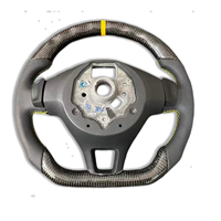 Volant plat personnalisé en cuir et fibre de carbone pour VW Golf 5 MK6/MK7/MK8 Jetta Passat B8 Polo pour GTI Amarok V6 T6 Variant