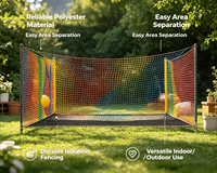 Filet de sécurité portable en nylon sans nœuds, anti-âldonnement, de qualité supérieure pour terrains multisports et aires de jeux pour enfants