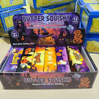 Balle anti-stress Halloween en PU ultra-douce à rebond lent, texture humide, unisexe, cadeau de fête, nouveauté, vente en gros