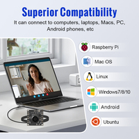 Módulo de cámara USB 1MP H62 3,6mm 60 grados enfoque fijo sin distorsión 32*32mm Control Industrial PCBA Sensor de imagen y Sensor