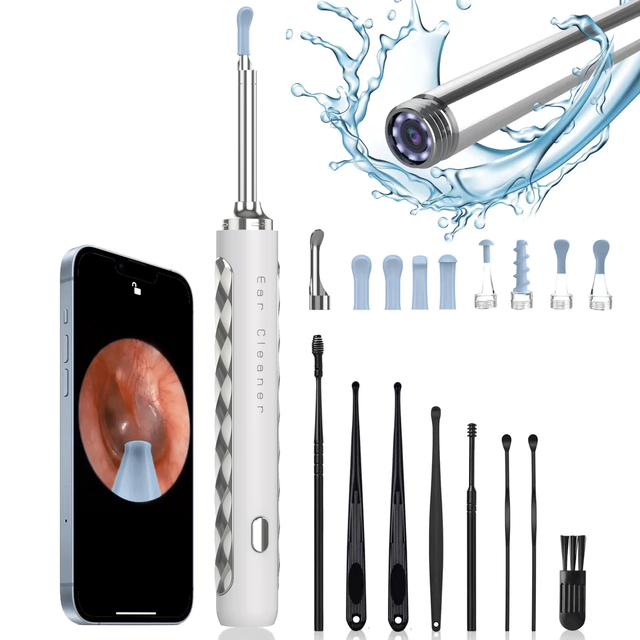 1080P WiFi Soft Tip Ear Wax Removal Camera with Endoscopic Technology for Home Use Handheld Ear Care Kit