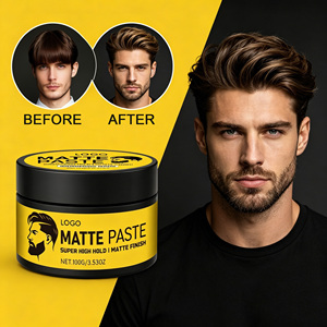 Arcilla Capilar de 100g, Marca Privada, No Grasosa, No Pegajosa, Fijación Fuerte, Larga Duración, <span class=keywords><strong>Crema</strong></span> Mate para Peinar el Cabello de Hombre - Product Image 1