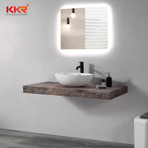 Lavabo de Sobremesa Redondo para Baño, Lavamanos de Diseño Moderno, Color Blanco, Lavabos Ovalados de <span class=keywords><strong>Encimera</strong></span> Sólida - Product Image 3