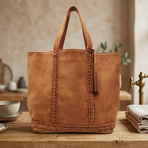 Pochette personnalisée en cuir véritable pour femme BS INTERNATIONAL, deux sangles, fermeture éclair durable et étanche, idéale pour les voyages, 1L - Product Image 2