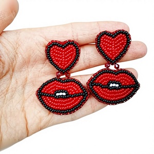 Nouvelles Boucles d'Oreilles Pendante Bleues Perlées de Haute Qualité, Style Bohème, Bijoux de Fête pour Femmes, en Résine Acrylique, pour Mariage et Soirée - Product Image 2