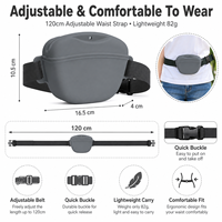 Sac de dressage pour chien, étanche, écologique, en silicone, avec fermeture magnétique, ceinture ajustable mains libres, pochette à friandises pour l'agilité