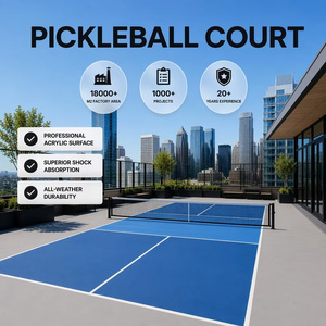 Revêtement de sol pour terrain de pickleball déroulable 44x20 pi ou 60x30 pi, épaisseur 3,0 mm, couche de surface en PVC acrylique, installation rapide, tapis de terrain sportif - Product Image 1