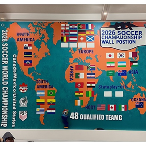 2026 Soccer World Championship Map <b>Poster</b> 48 Qualified Teams Wall Decoration - Product Image 2