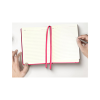 Design personnalisé impression à la demande Journal d'écriture rose laitier couverture en PU Portable couverture en cuir rigide pour les cadeaux