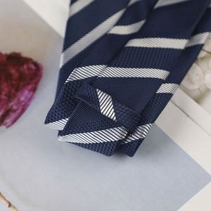 Men's Business Casual Wide Design 8cm Hand <b>Tie</b> Neck Polyester Striped Business 8cm Neck <b>Tie</b> - Product Image 4