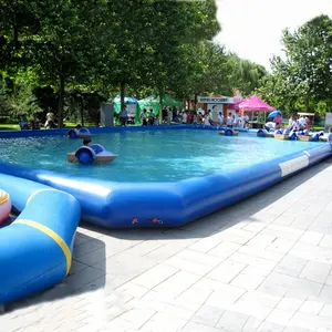 Professionelle aufblasbare wasser pool für wasser spielzeug, rechteckigen 0.9mm durable aufblasbare schwimmen pool