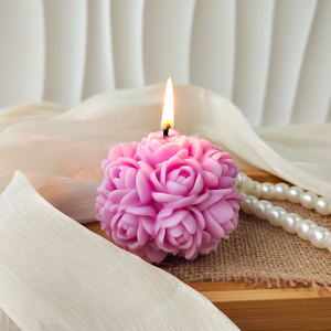 Decoração Home 3D Big <span class=keywords><strong>Flower</strong></span> Rose Ball Soap Mould DIY Silicone Rose <span class=keywords><strong>Candle</strong></span> Mold - Product Image 4