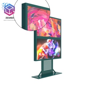 Écran d'affichage numérique pour menu <span class=keywords><strong>de</strong></span> drive-thru à double écran, écran publicitaire LCD sur pied pour extérieur - Product Image 1