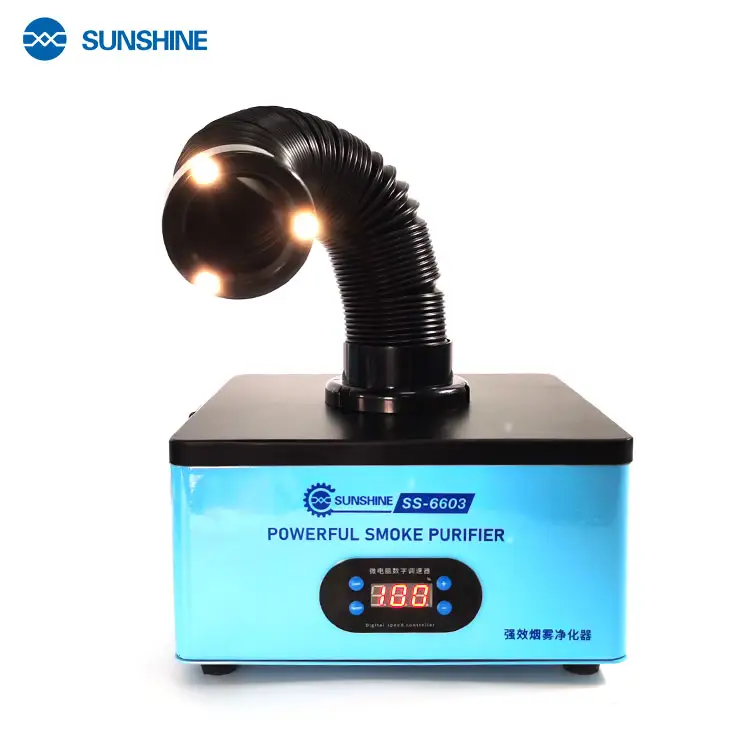 नई उत्पाद धूप SS-6603 शक्तिशाली धुआँ शोधक मशीन मरम्मत के लिए मोबाइल फोन के लिए लेजर काटने के लिए टांका