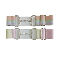 Ceinture équestre élastique de 2 pouces avec logo personnalisé, réglable, pour l'équitation, avec boucle mors de cheval en strass