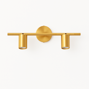 Lámpara de Pared Moderna de Latón con 2 Luces y <span class=keywords><strong>Focos</strong></span> Ajustables <span class=keywords><strong>para</strong></span> Sala de Estar, Dormitorio y Baño - Product Image 1