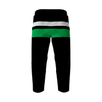 Pantalon de hockey sur glace noir haut de gamme personnalisé pour entreprise OEM ODM, impression par sublimation, pantalon de hockey à roulettes pour hommes adultes KM21