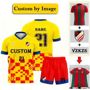 เสื้อกีฬาฟุตบอลแบบเรโทรสำหรับฝึกซ้อมสโมสร ลายโลโก้แบบกำหนดเอง คุณภาพสูง ชุดยูนิฟอร์มฟุตบอลชาย - Product Image 1