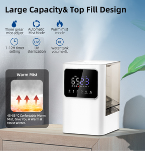 6L phòng ngủ phòng yên tĩnh hoạt động thông minh humidistat không khí trong lành <span class=keywords><strong>Vaporizer</strong></span> Top điền vào siêu âm trộn ấm sương độ ẩm - Product Image 4