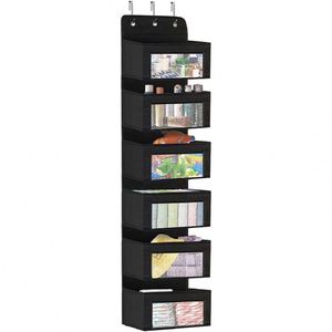 6-Shelf Foldable Non Woven Fabric <b>Shoe</b> Organizer Hanging Over Door Storage for Bedroom Closet Pantry - Product Image 1