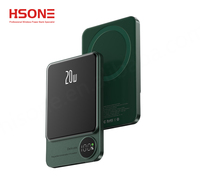 Envío DDP, Batería Externa Magnética Inalámbrica de Alta Calidad, 12V 1.5A, Li-Polímero, 20W, Carga Rápida, 5000mah, Delgada y Mini, Directo de Fábrica