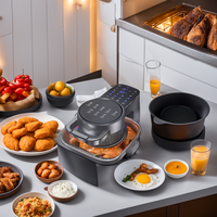 Cuisinière à air rapide 7 litres, friteuse à air électrique numérique sans huile, four moderne en acier inoxydable KA08003