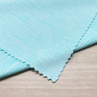 Fábrica 92% poliéster 8% Spandex Jacquard malla elástica Heather tejido de punto transpirable para camiseta