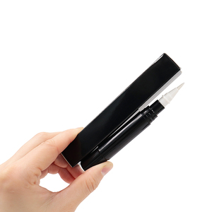Bolígrafo de plástico transparente de 3ml/5ml con logotipo personalizado, dispensador de aceite para cutículas con cepillo, botella vacía negra a granel para aceite de uñas, serigrafía - Product Image 1