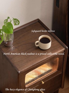 <span class=keywords><strong>Mesita</strong></span> de <span class=keywords><strong>Noche</strong></span> Inteligente de Estilo Nórdico Moderno, Ecológica y Duradera, Mueble de Dormitorio de Madera de <span class=keywords><strong>Cerezo</strong></span> a Bajo Precio - Product Image 6