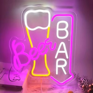 لافتة نيون مخصصة بشعار حسب الطلب من مصنع آي بيكسل، لافتة نيون LED قابلة للتعتيم، إضاءة نيون أكريليك للبارات والمتاجر وديكور الجدران - Product Image 4