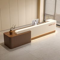 Meuble de réception de salon de beauté, ensemble complet en bois, style minimaliste moderne, multifonctionnel, haut de gamme, luxe léger