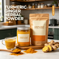Poudre de boisson instantanée au curcuma et au gingembre, poudre à base de plantes pour le soutien des articulations et de la digestion, pour une utilisation quotidienne