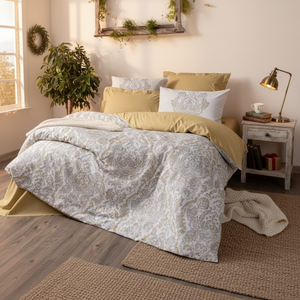 Najva Mustard Bohemian <b>Single</b> Duvet Cover <b>Set</b> Luxury Cotton Box Series for Home <b>Bedding</b> Vintage 4 Pcs for Twin Living Christmas - Product Image 3