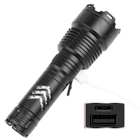 Wason Best Selling XHP160 3000 Lumens 1000 Mètres Super Puissante Lampe Torche LED à Longue Portée avec Zoom Rechargeable par Type-C