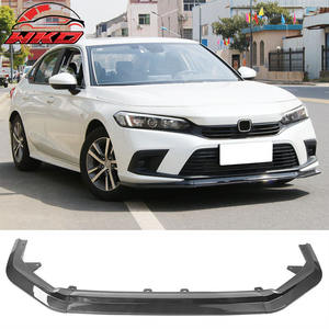 Lèvre de pare-chocs avant compatible avec Honda Civic 2022-2024 style RS, kit 3 pièces imitation carbone PP, pièces auto de haute qualité, kit carrosserie - Product Image 1