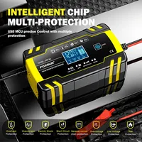 Chargeur de batterie 12V 24V pour moto, voiture, camion, outil de réparation, chargeur AGM pour batteries de véhicules