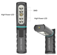 Lampe de travail LED DC rotative à luminosité super élevée avec base magnétique pour usage en atelier