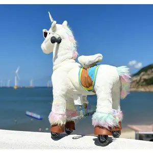 Hot sale EN71 big toy horses for sale large toy horse plush rocking horse toy for mall