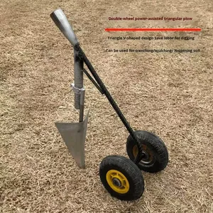 Bán buôn vườn làm cỏ hoe cho nông nghiệp sử dụng 2-bánh Xe trang trại công cụ giả mạo thép Đào Công cụ với hai bánh xe - Product Image 5