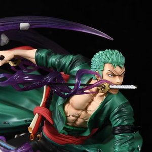 ฟิกเกอร์อนิเมะ โรโรโนอา โซโล ประเทศวาโนะ สามดาบ โฟลว์ ชูรา ขนาด 34 ซม. คุณภาพสูง ของเล่น LS หมวกฟาง สามพลังสงคราม - Product Image 4