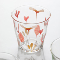 Divers modèles en gros bouche inclinée verre transparent bureau verre à boire maison verres à lait sans poignées
