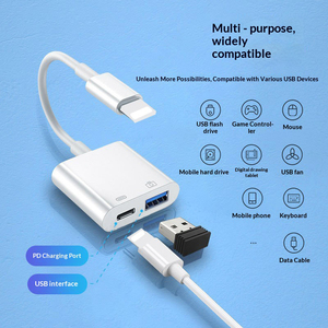 Adaptador OTG 2 en 1 Compatible con iPhones y Cable USB 3.0, Admite Carga PD para Teléfonos Móviles - Product Image 2