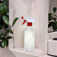 Bouteille pulvérisateur PET vide personnalisable en plastique rechargeable à brume fine avec bouchon couronne et gâchette pour huile essentielle, désinfectant pour les mains, savon liquide 500ml