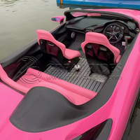 Bateau à réaction de conception supercar 4,7 m en fibre de verre, yacht sportif pour les loisirs sur lac et rivière, capacité 5 personnes