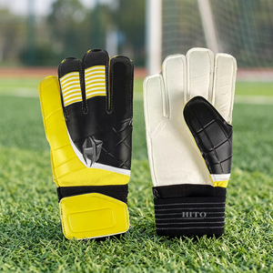 Professional Soccer Goalkeeper Gloves Front Palm Contact Latex Backhand Silicon Inject Negative Cut Customized Design - Product Image 3