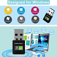 600Mbps pilote gratuit USB WiFi adaptateur double bande 5G 2.4G WiFi Mini Dongle carte réseau externe lecteur CD gratuit pour ordinateur portable de bureau