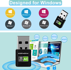 600Mbps pilote gratuit <span class=keywords><strong>USB</strong></span> WiFi adaptateur double bande 5G 2.4G WiFi Mini Dongle carte réseau externe lecteur CD gratuit pour ordinateur portable de bureau - Product Image 4