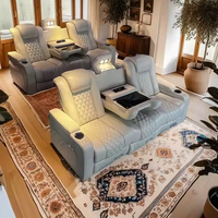 Vente Directe Fabricant Fauteuil Inclinable Design le Plus Récent Canapé de Cinéma Maison Siège Électrique Tissu Microfibre Ensemble Fauteuils Relax Cinéma